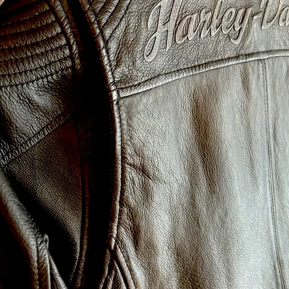 ππ₯Womenβs Genuine Harley-Davidson Bezel Collar Black Leather Jacketππ₯π - Picture 9 of 17